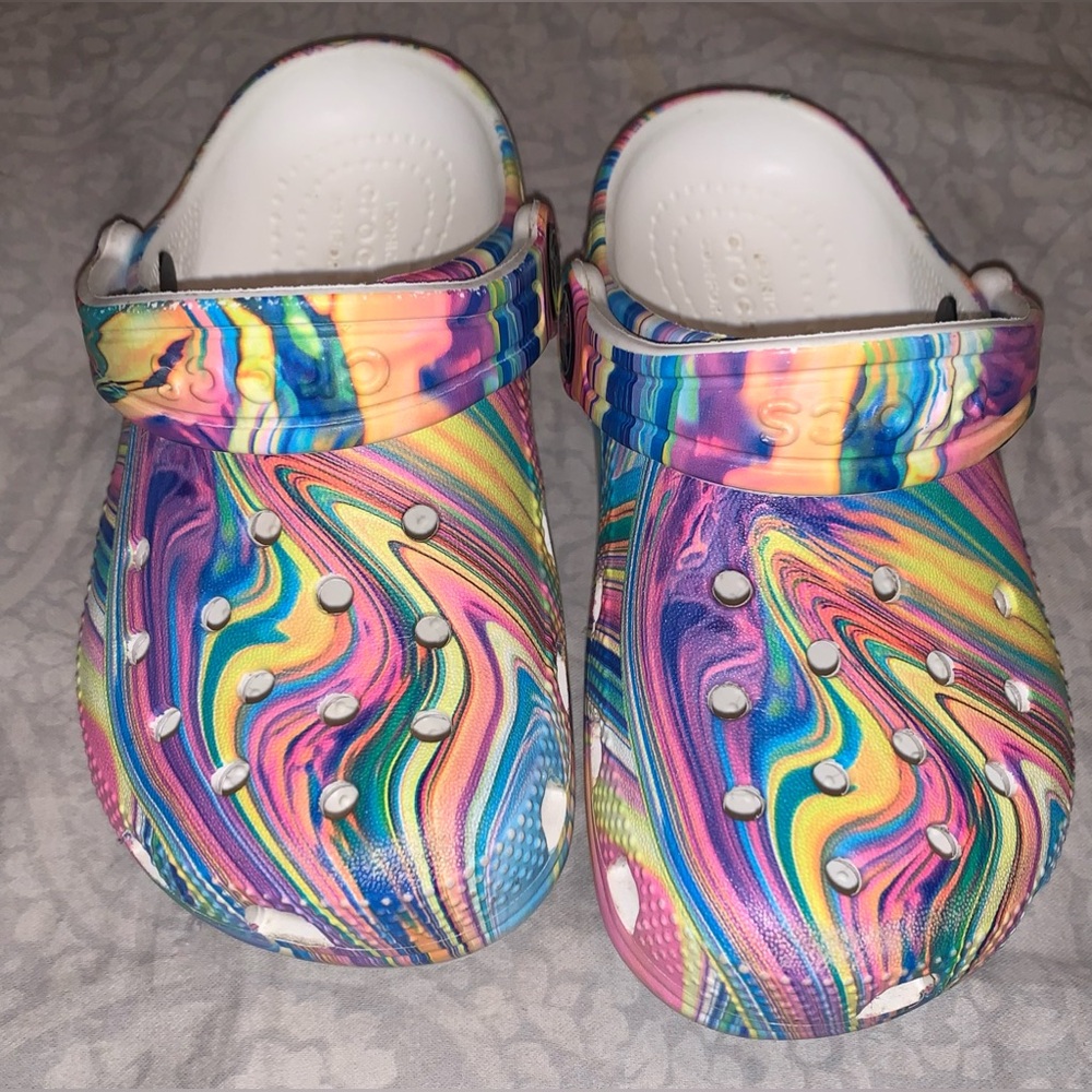 Toddler Marble Tie Dye Crocs